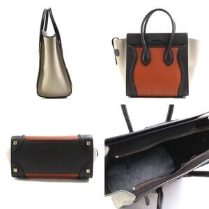 Celine Tan Orange Beige Shopper Leather Brown Handbag Luggage